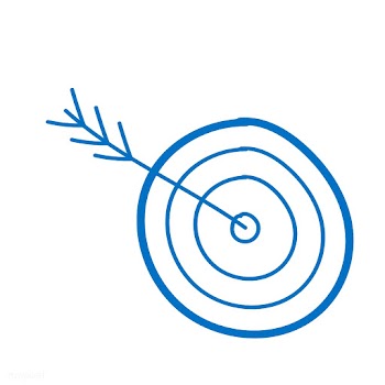 Doodle of dart board with arrow | Free stock vector - 24561