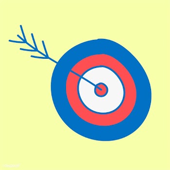Doodle of dart board with arrow | Free stock vector - 24573