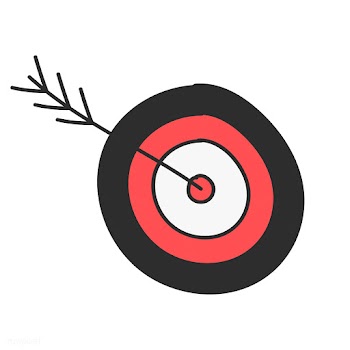 Doodle of dart board with arrow | Free stock vector - 24586