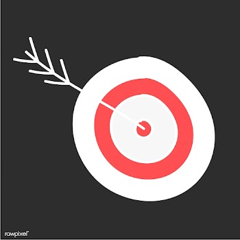 Doodle of dart board with arrow | Free stock vector - 24614