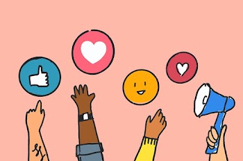 Doodle psd social media reaction concept | Free stock illustration | High Resolution graphic
