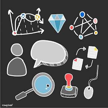 Doodle set of computer network icons | Free stock vector - 24530
