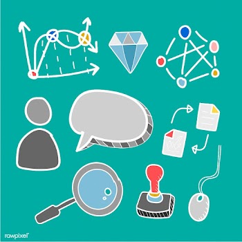 Doodle set of computer network icons | Free stock vector - 24552