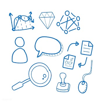 Doodle set of computer network icons | Free stock vector - 24619