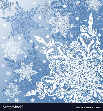doodle snowflake christmas background