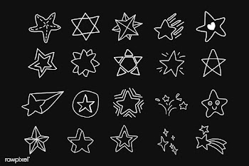 Doodle stars set | Free stock vector - 842662
