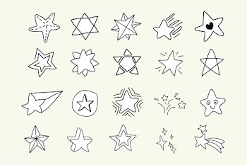 Doodle stars set | Free stock vector - 842665