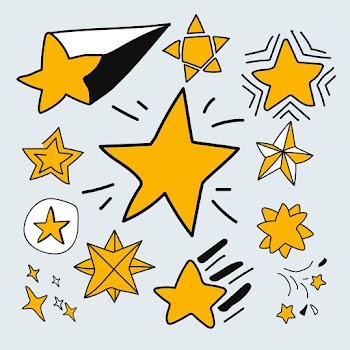 Doodle stars set | Free stock vector - 842669