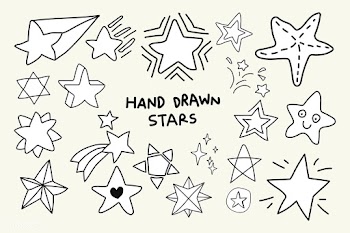 Doodle stars set | Free stock vector - 842670