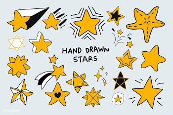 Doodle stars set | Free stock vector - 842694