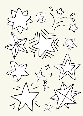 Doodle stars set | Free stock vector - 842699