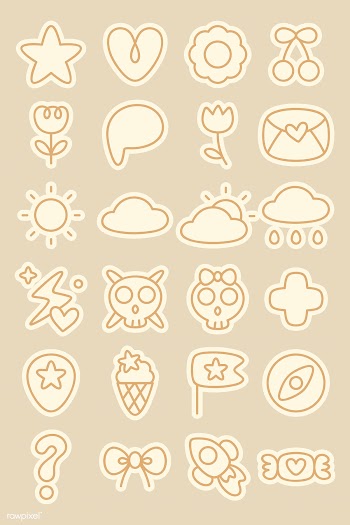 Doodle stickers planner set | Free stock vector - 892962