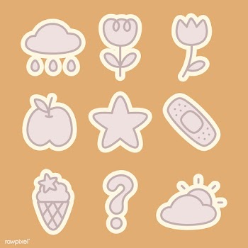 Doodle stickers planner set | Free stock vector - 892971
