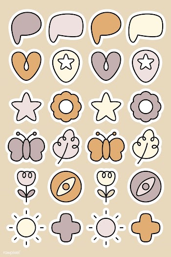 Doodle stickers planner set | Free stock vector - 892980