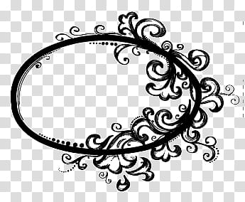 Doodle v , floral frame transparent background PNG clipart