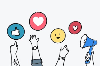 Doodle vector social media reaction concept | Free stock illustration | High Resolution graphic