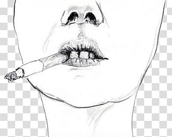 Doodles and Drawing , person smoking sketch transparent background PNG clipart