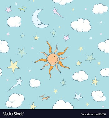 Doodles seamless background vector image