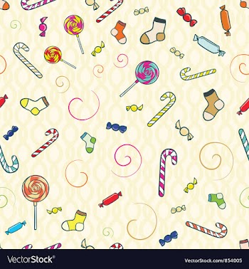 Doodles seamless background vector image