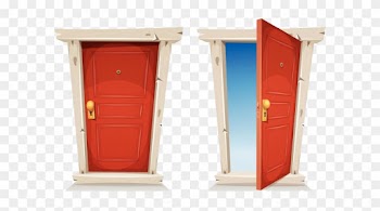 Door Cartoon Stock Illustration Illustration - Open And Closed Door Clipart