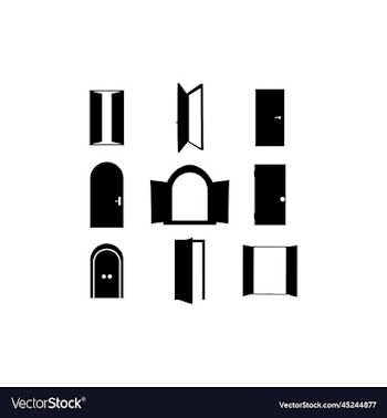 door enter collection set icon
