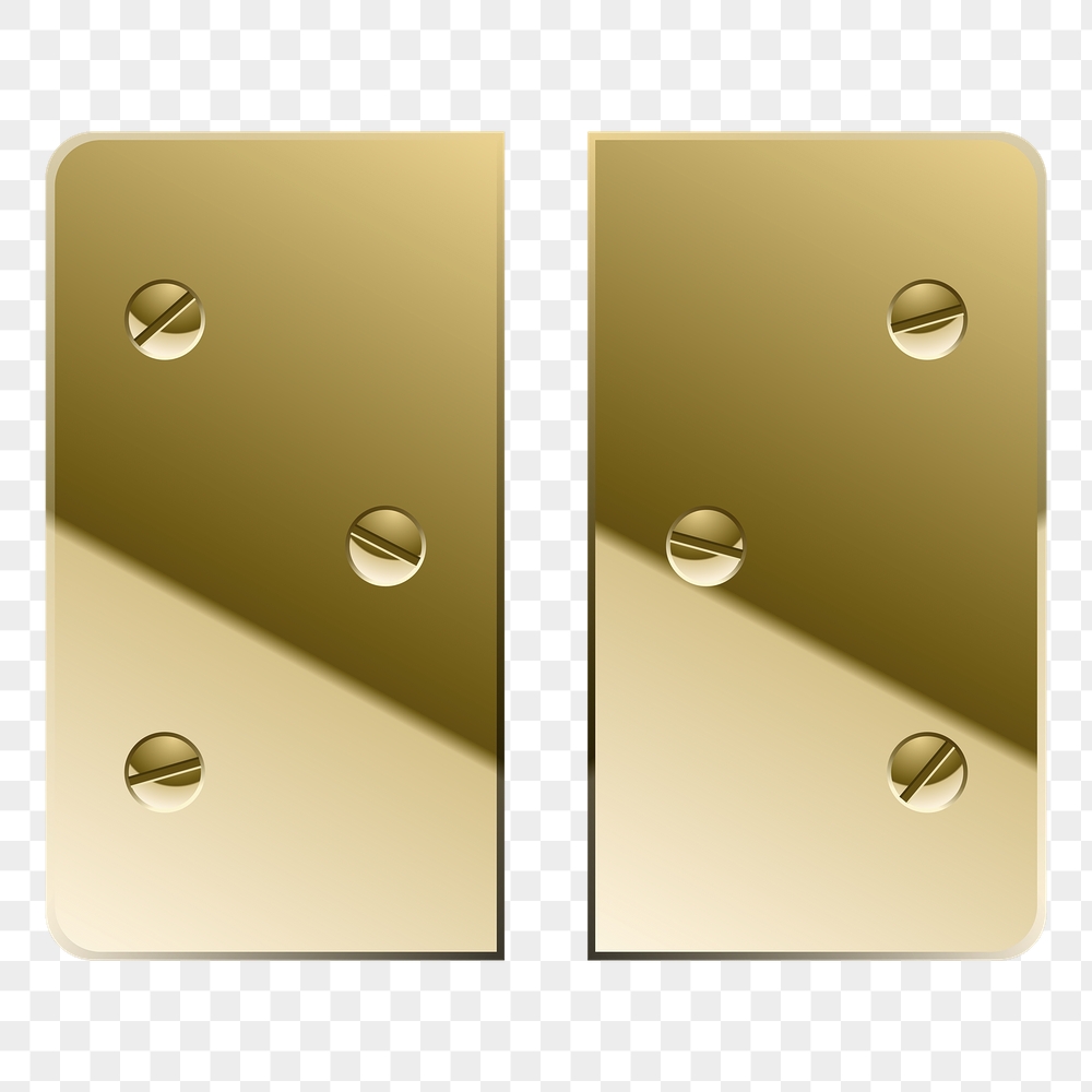 Door hinge png sticker, gold | Free PNG - rawpixel