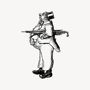 Door man drawing, vintage illustration | Free Vector Illustration - rawpixel