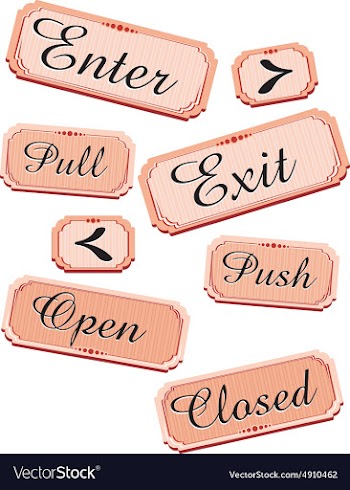 Door Signs beauty vector image