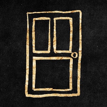 Door sticker, gold aesthetic doodle | Free PSD Illustration - rawpixel