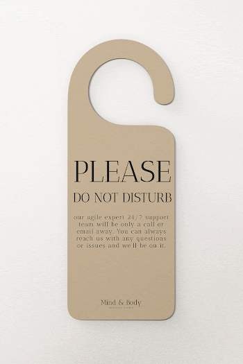 Door tag mockup, brown 3D | Free PSD Mockup - rawpixel