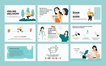 Door to door home delivery psd social media post