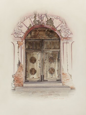 Doorway and Wall Painting (1941) | Free Photo Illustration - rawpixel