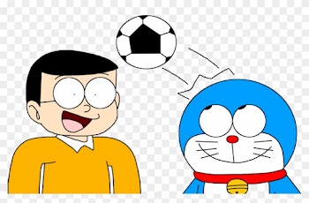 Doraemon And Nobita Playing Soccer By Marcospower1996 - Doraemon Playing