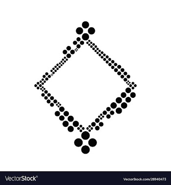 Dot border - modern abstract geometrical graphic vector image