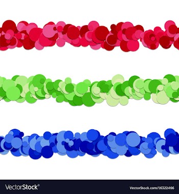 Dot pattern line separator design set from vector image