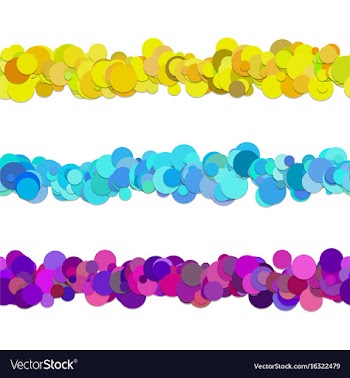 Dot pattern line separator design set from vector image