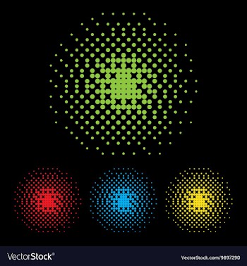 Dotted frame Abstract background Halftone effect vector image