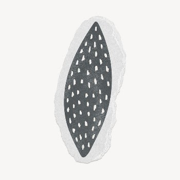 Dotted leaf doodle collage element, | Free PSD - rawpixel
