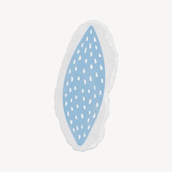 Dotted leaf doodle collage element, | Free PSD - rawpixel