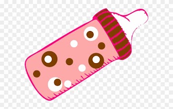 Dotted Pink Bottle Clip Art At Clker - Baby Bottle Clip Art