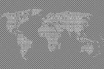 Dotted World map PNG Image With Transparent Background #17