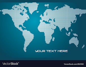 Dotted world map vector image