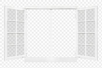 Double casement png window clipart, | Free PNG - rawpixel