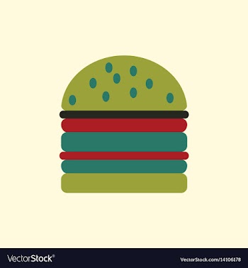 Double cheeseburger hamburger icon burger vector image