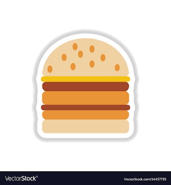 Double cheeseburger hamburger icon burger vector image