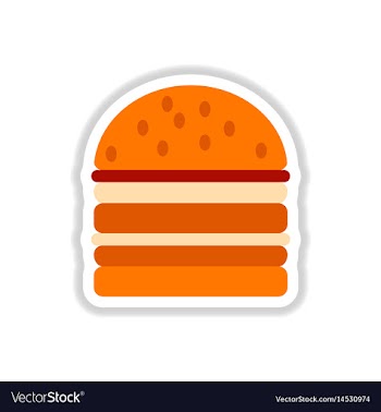 Double cheeseburger hamburger icon burger vector image
