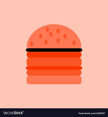 Double cheeseburger hamburger icon burger vector image