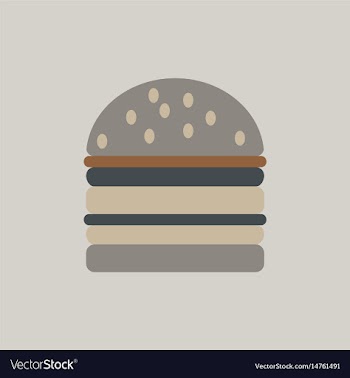 Double cheeseburger hamburger icon burger vector image