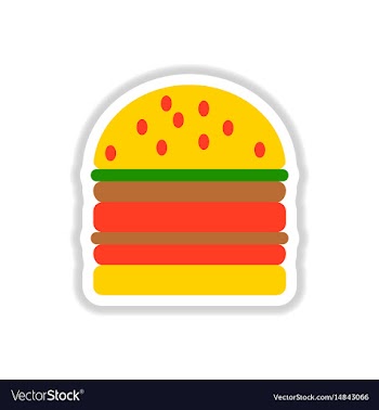 Double cheeseburger hamburger icon burger vector image