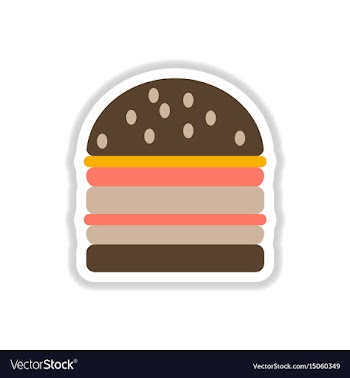 Double cheeseburger hamburger icon burger vector image